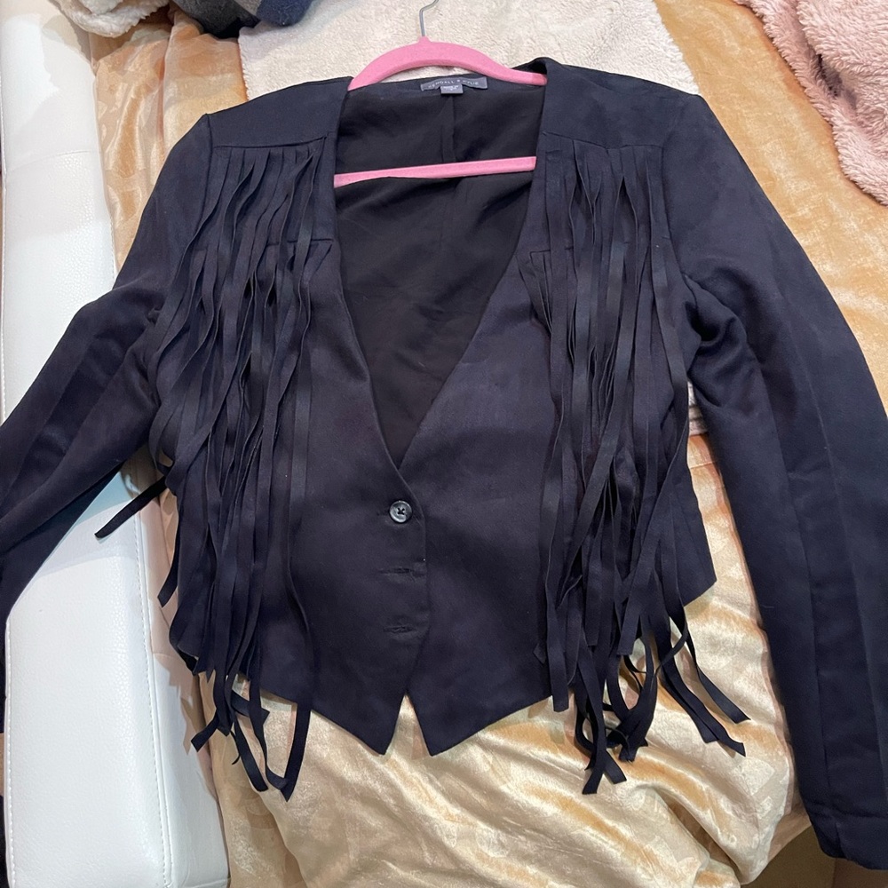 Kendall & Kylie Suede Fringe Jacket